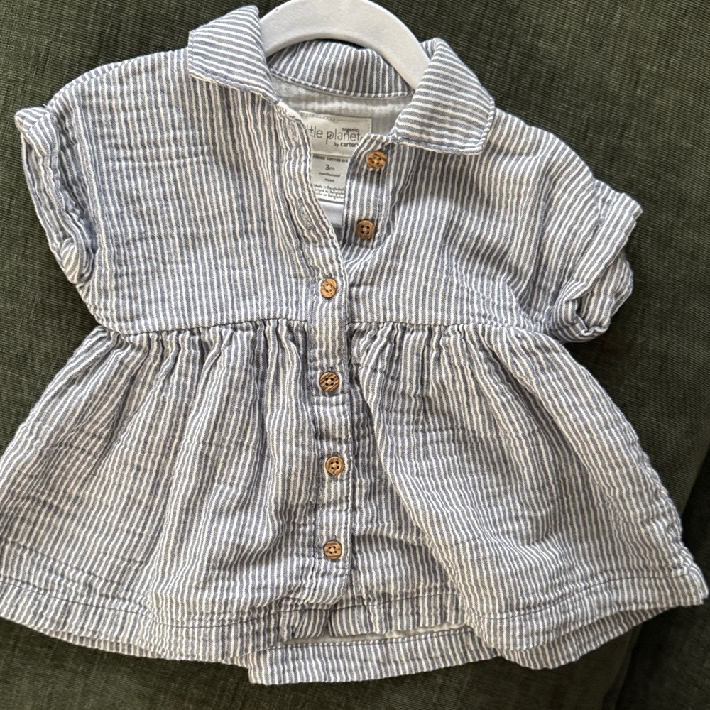 Gray Striped Dress